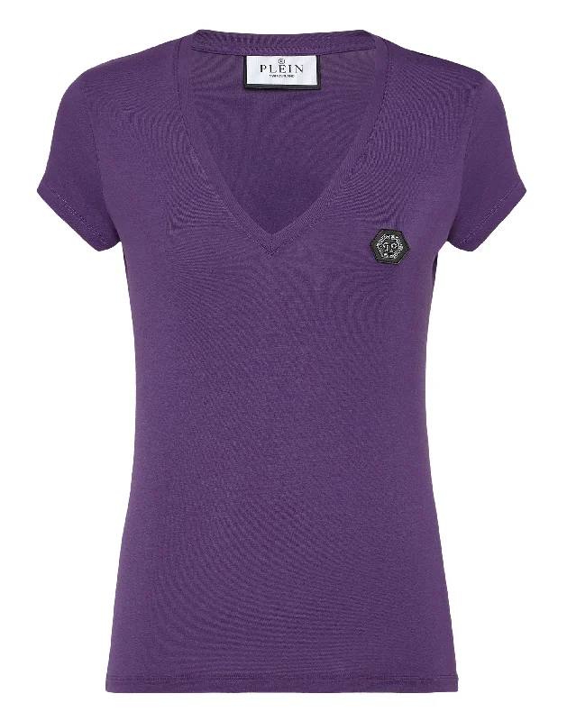 T-shirt V-Neck Sexy Pure Fit Hexagon