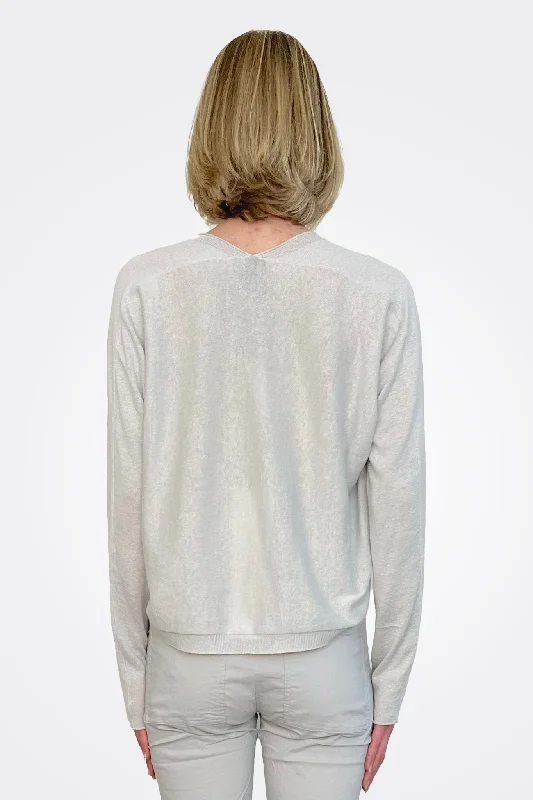 Asymmetric Knit Pullover - Grey