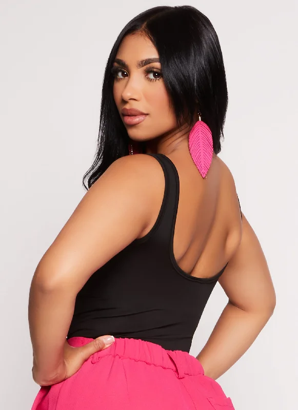 Daisy Scoop Neck Tank Bodysuit