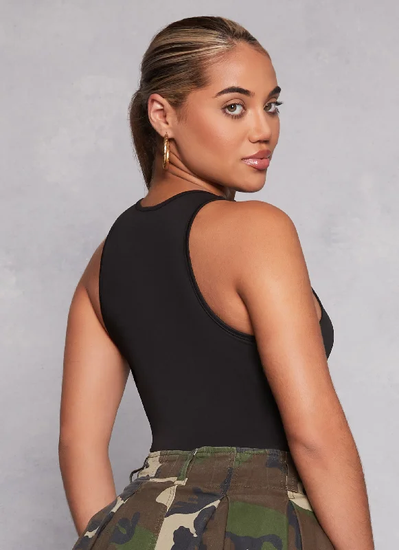 Daisy Solid Racerback Tank Bodysuit