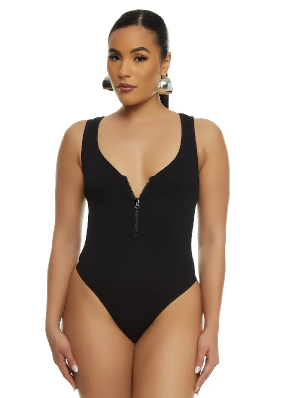 Half Zip Tank Bodysuit