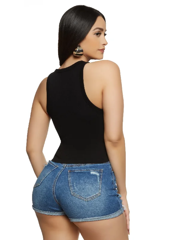 Seamless Ribbed Racerback Tank Top