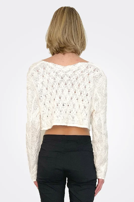 Crop Knit Cardigan - Callas