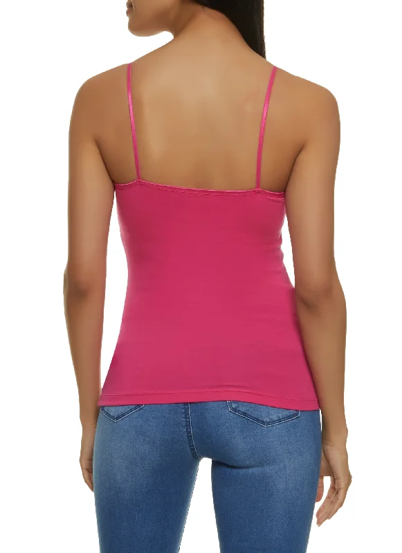 Solid Shelf Bra Cami