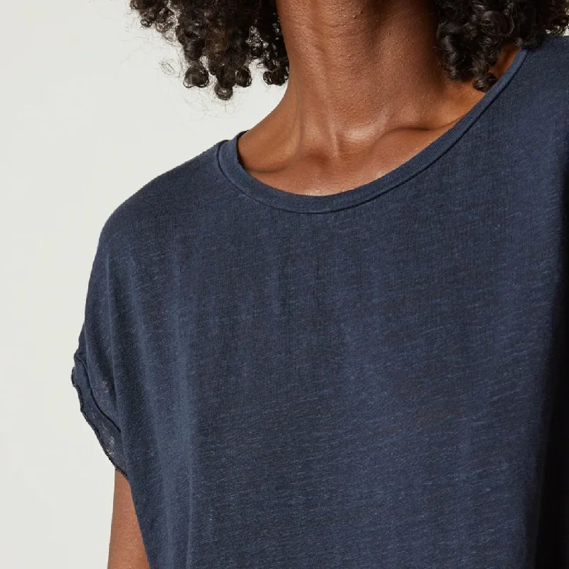 Hudson Linen Knit Tee (Baltic)