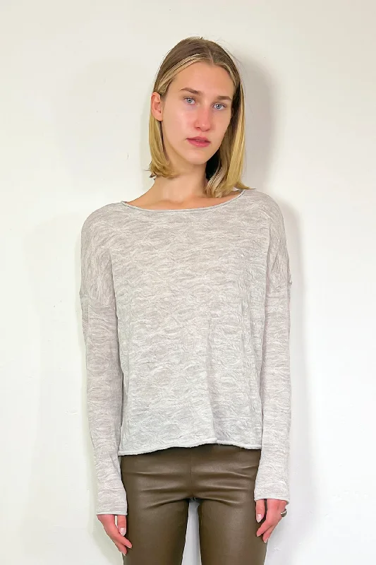 Jaquard Wool Knit Sweater - Pearl