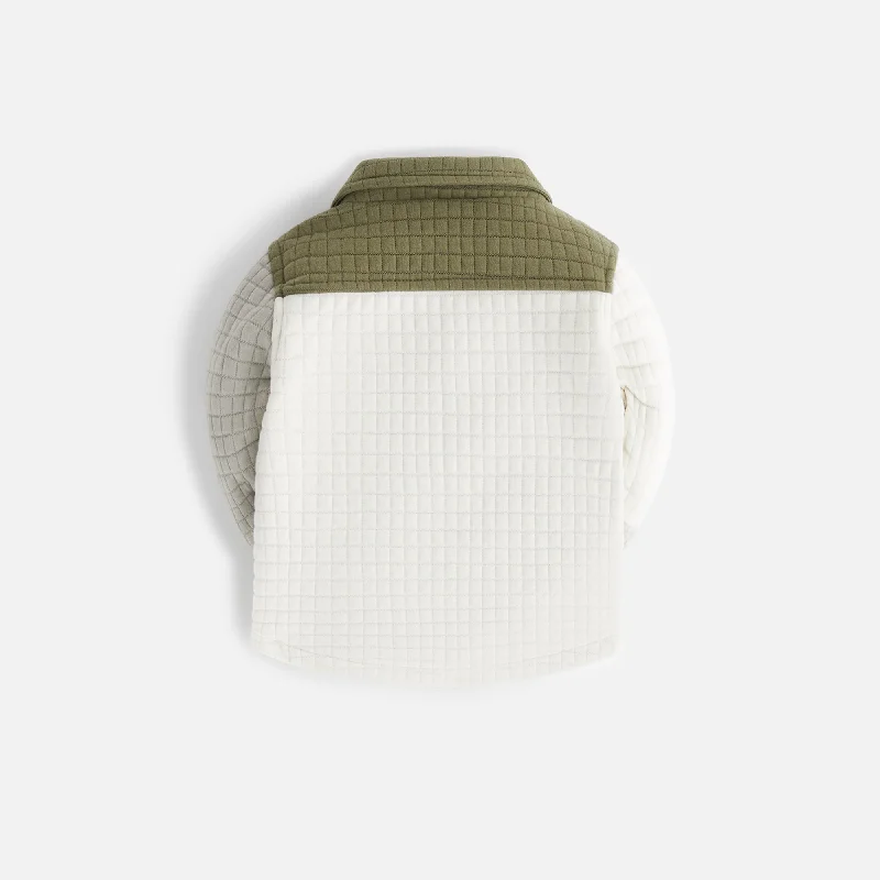 Kith Baby Color-Block Knit Apollo Shirt - Plaster