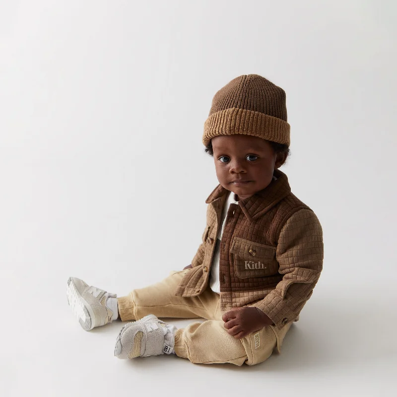 Kith Baby Color-Block Knit Apollo Shirt - Teak