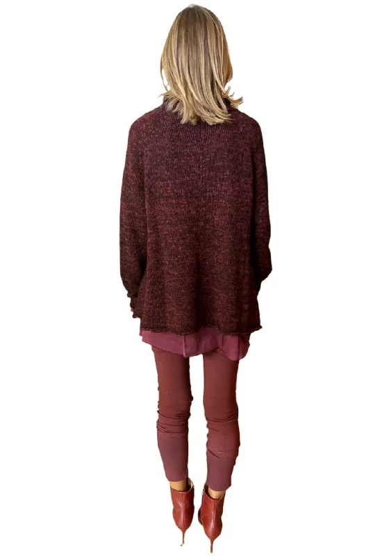 Knit Cardigan - Wine