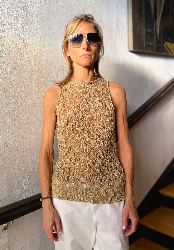 Knit Tank - Gold