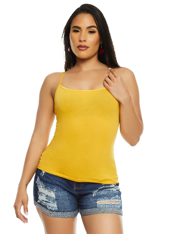 Solid Scoop Neck Cami