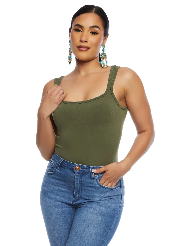 Basic Square Neck Tank Bodysuit