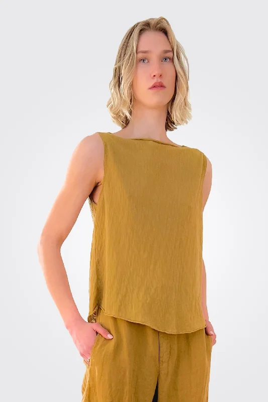 Shot Cotton Knitted Top - Oil