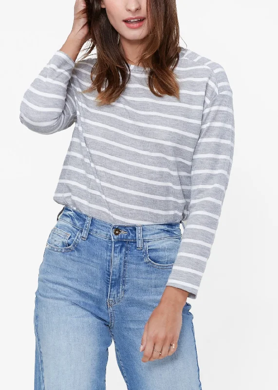 Women's Basic Crewneck Hi Lo Knit Top