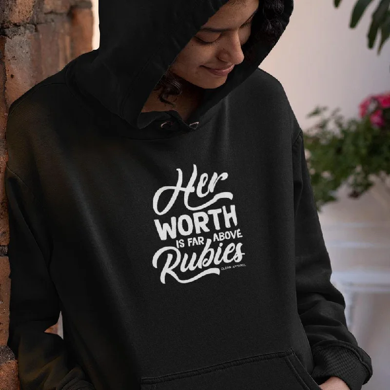 Her Worth Ladies Pullover Hoodies