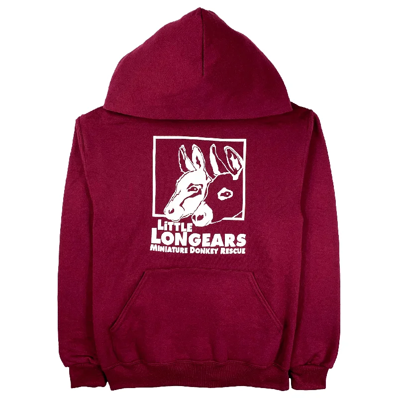 Little Longears Miniature Donkey Rescue - Large Logo - Hoodie