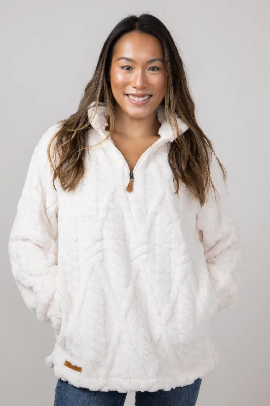 Simply Southern Kate Pullover for Women in Snow | PP-0224-PULL-KATE-SNOW