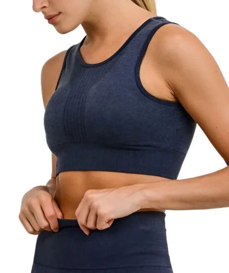 Mono B Seamless Triangle Perforated Sports Bra AT2649