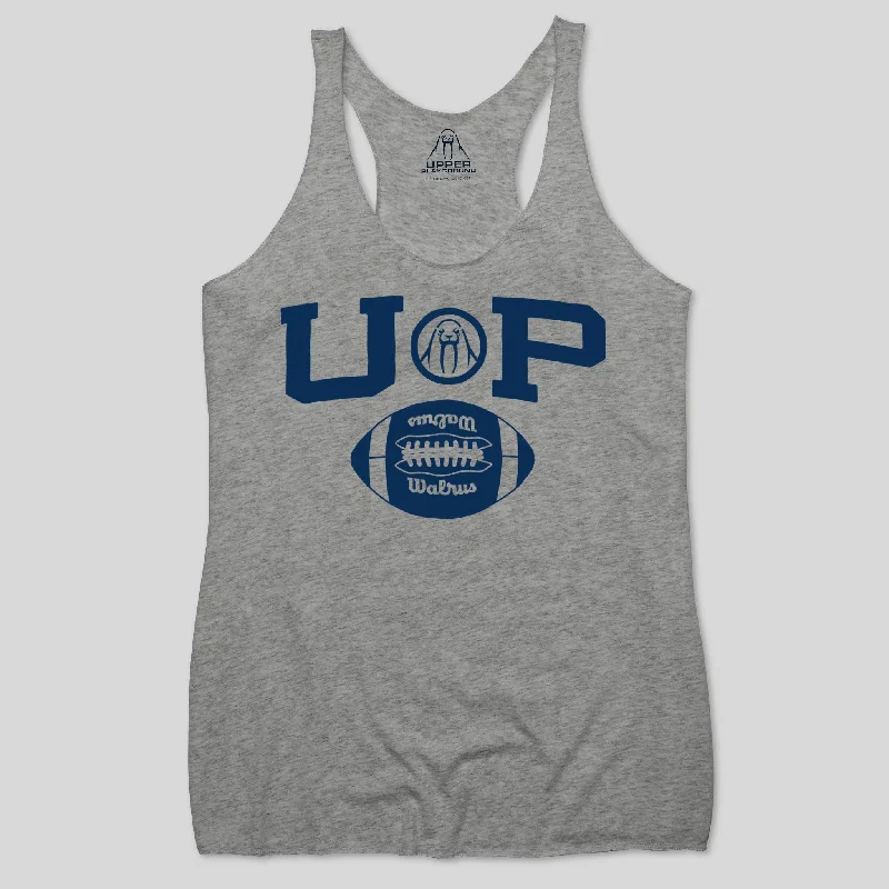 UP FOOTBALL - NAVY WOMEN'S RACERBACK TANK