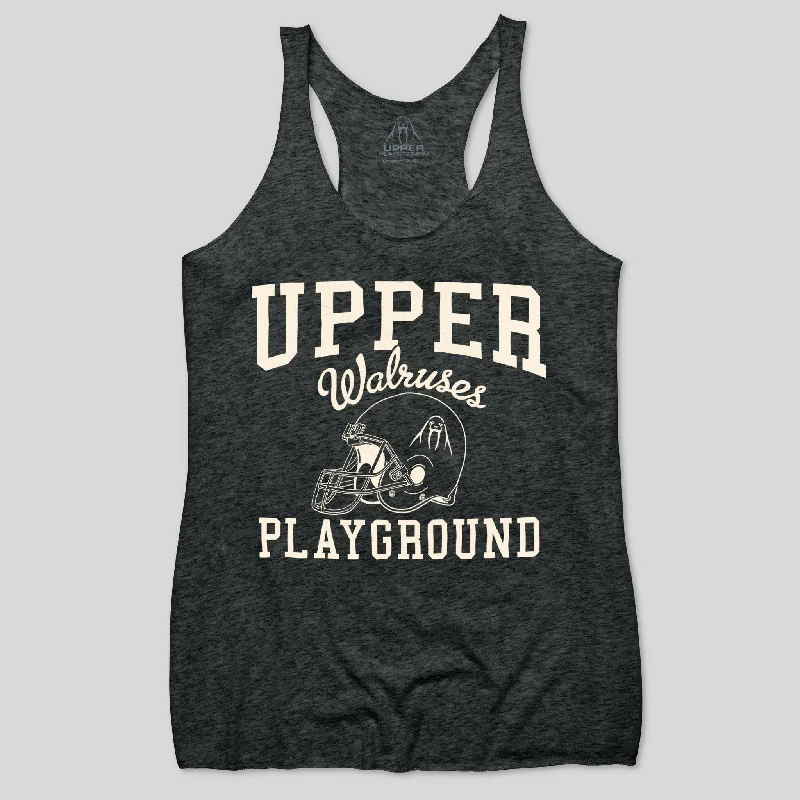 WALRUSES FOOTBALL - WHITE WOMEN'S RACERBACK TANK