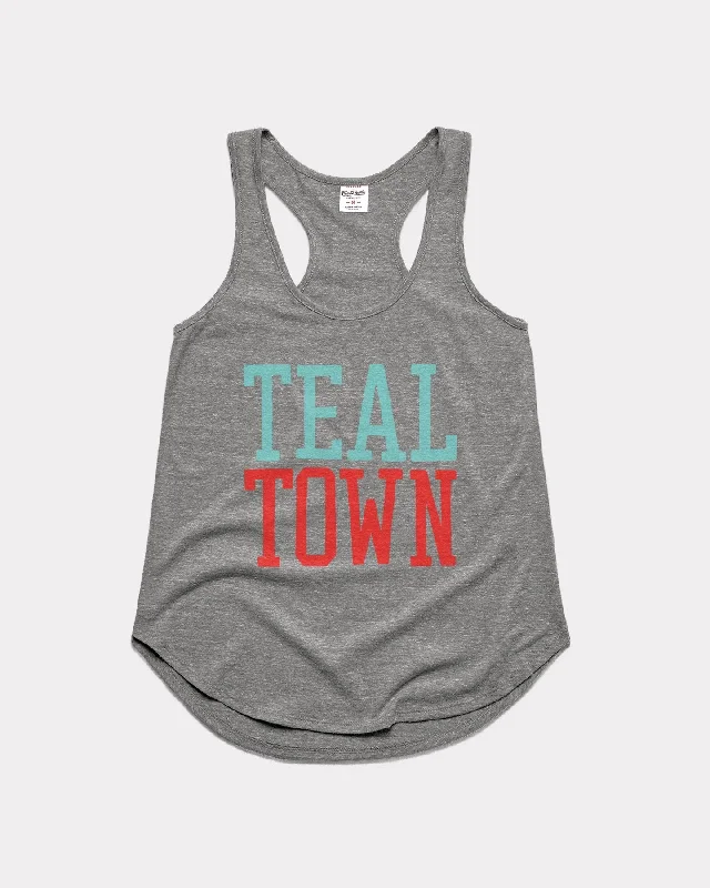 Women's Teal Town KC Current Grey Tank