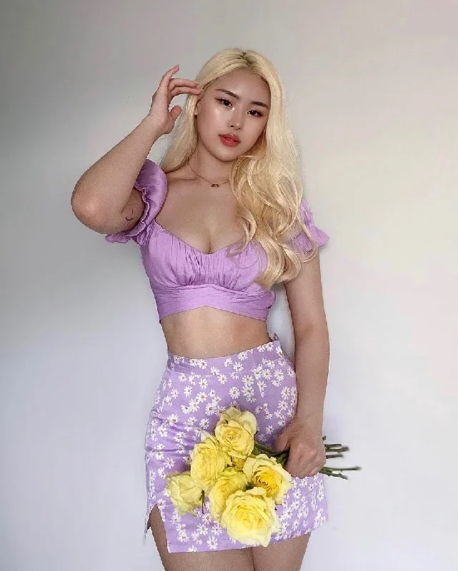 Auffie Crop Top- Lilac