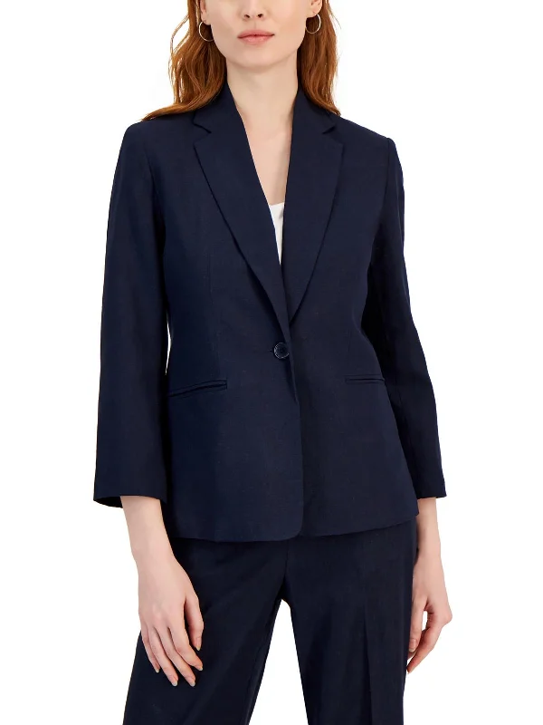 Womens Collar Business One-Button Blazer