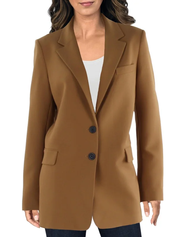 Womens Notch Collar Suit Separate Two-Button Blazer