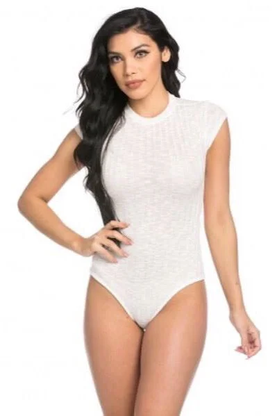 White open back bodysuit