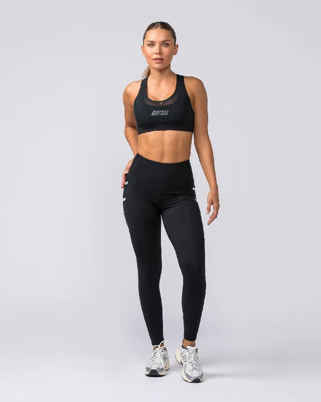 Amplify Pocket Ankle Length Leggings - Black