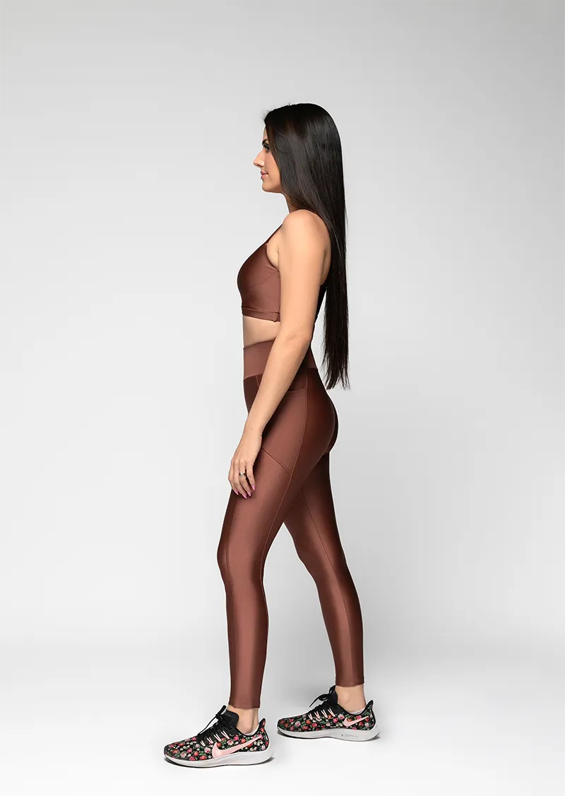 Canvas Legging with Pockets - Bronze